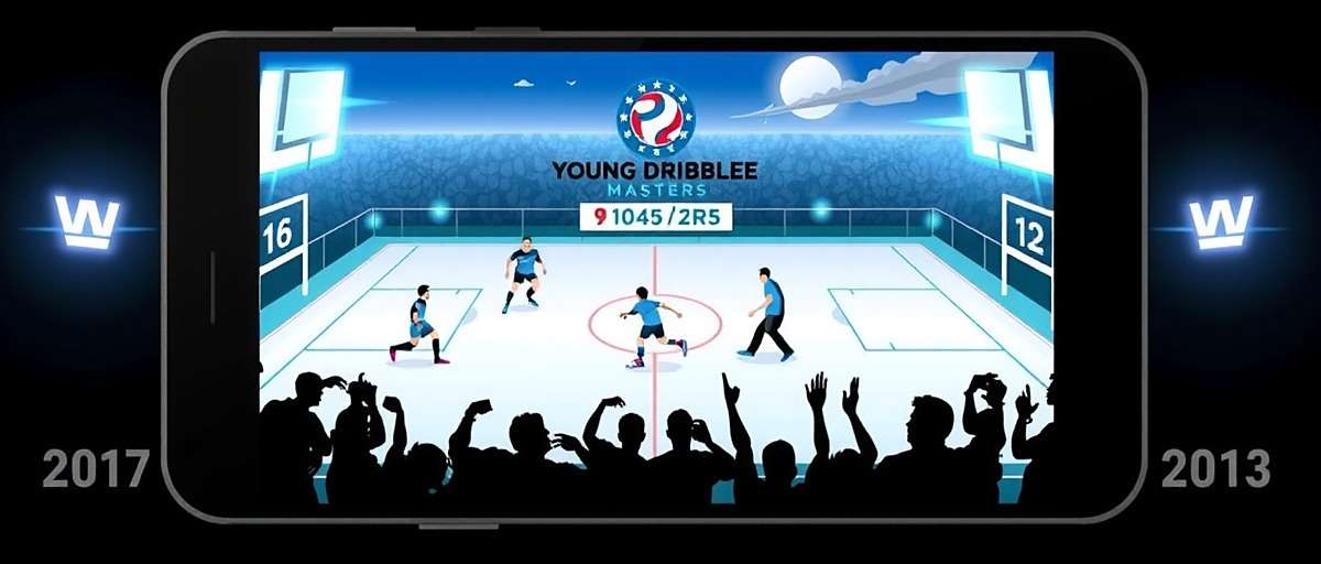 Goa Young Dribble Masters Community Tournament Goa Young Dribble Masters community tournament in Goa with players competing on mobile devices